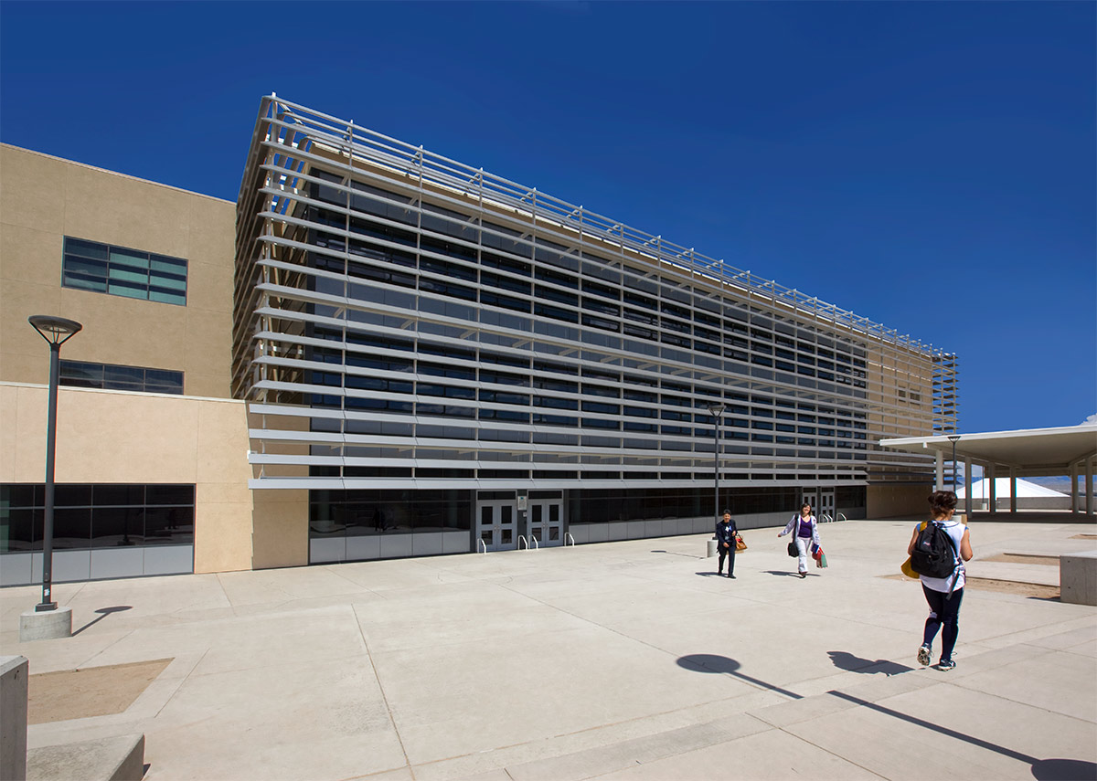 Architectural campus view of Atrisco Academy High School - Albuquerque, NM